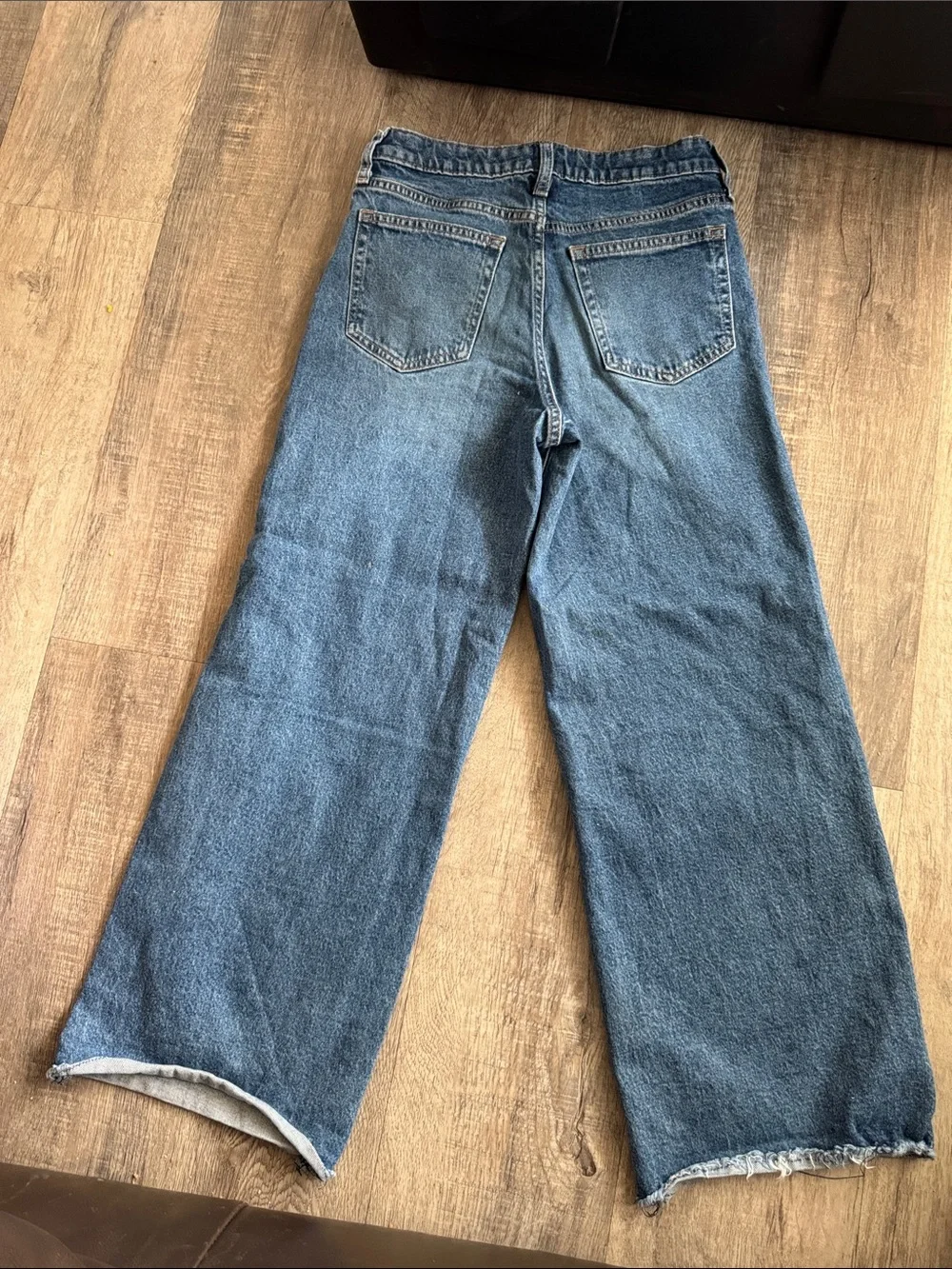 GAP Light Blue Distressed Wide-Leg Kids Jeans